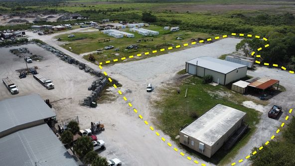 Heavy Industrial Property - 4 Acres Lay Up Yard, Warehouse, Office : 5101 W Eau Gallie Blvd, Melbourne, FL 32934